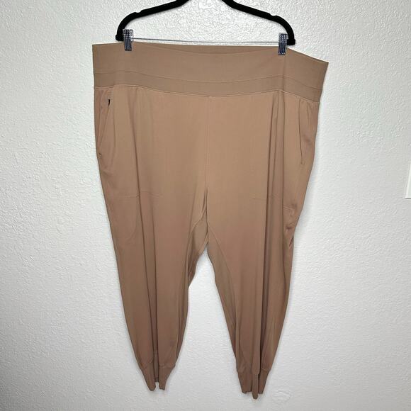 Athleta Venice Jogger Pants High Rise Rustic Beige Women Plus 3X - Picture 2 of 8